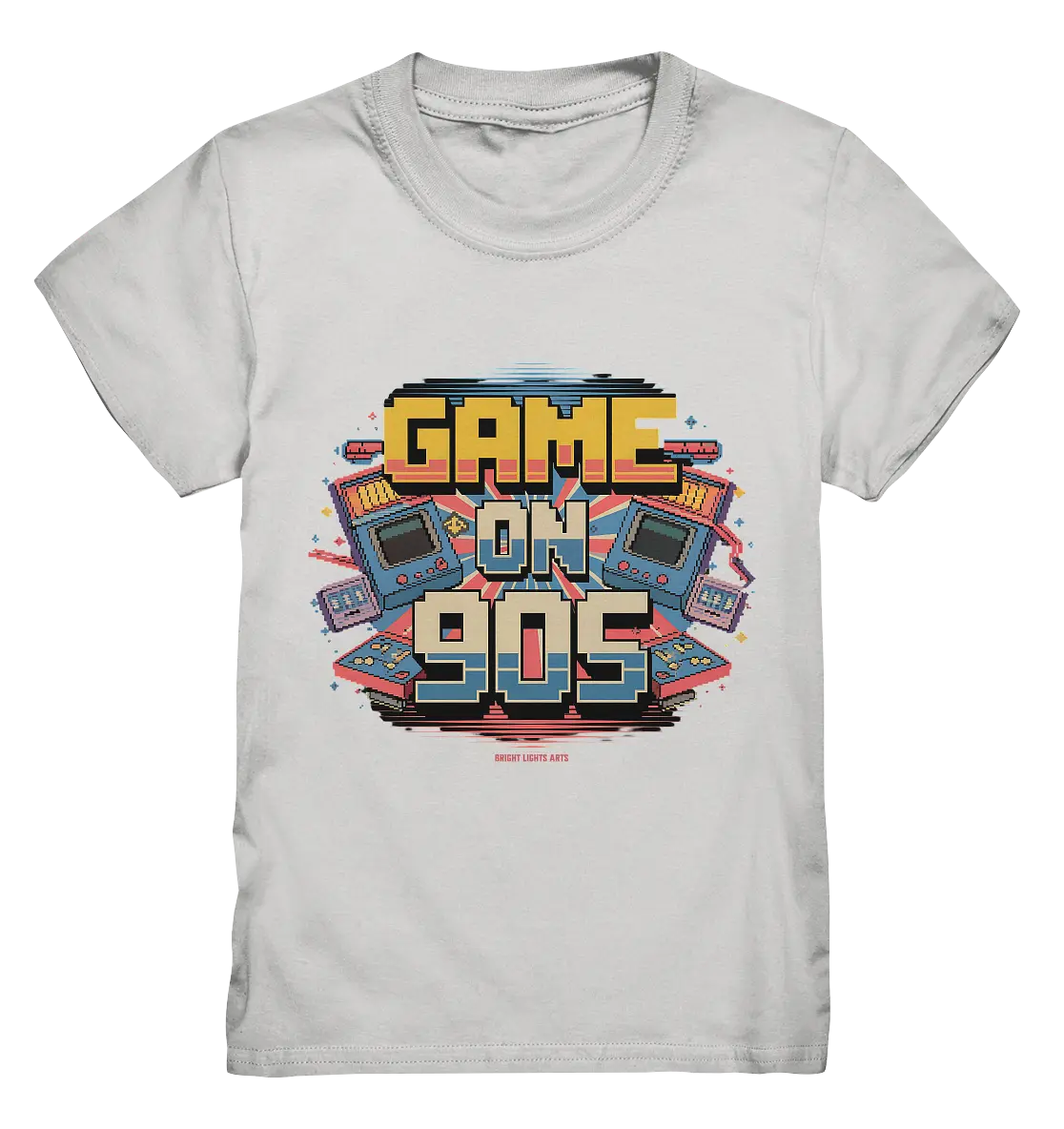 GAME ON 90S Retro Gaming Design - Kids Premium Shirt Bright Lights Arts