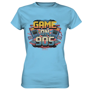 GAME ON 90S Retro Gaming Design - Ladies Premium Shirt Bright Lights Arts