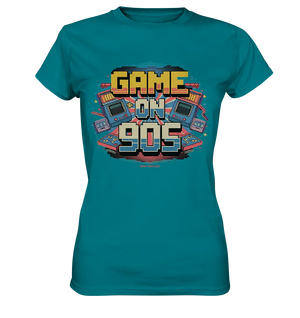 GAME ON 90S Retro Gaming Design - Ladies Premium Shirt Bright Lights Arts