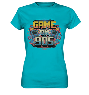 GAME ON 90S Retro Gaming Design - Ladies Premium Shirt Bright Lights Arts