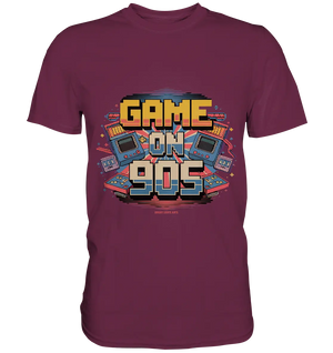 GAME ON 90S Retro Gaming Design - Premium Shirt Bright Lights Arts