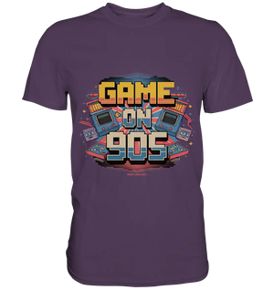 GAME ON 90S Retro Gaming Design - Premium Shirt Bright Lights Arts