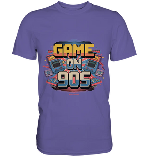 GAME ON 90S Retro Gaming Design - Premium Shirt Bright Lights Arts