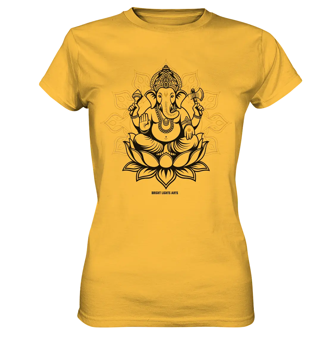 Ganesha im Goldenen Mandala – Spirituelle Harmonie - Ladies Premium Shirt Bright Lights Arts
