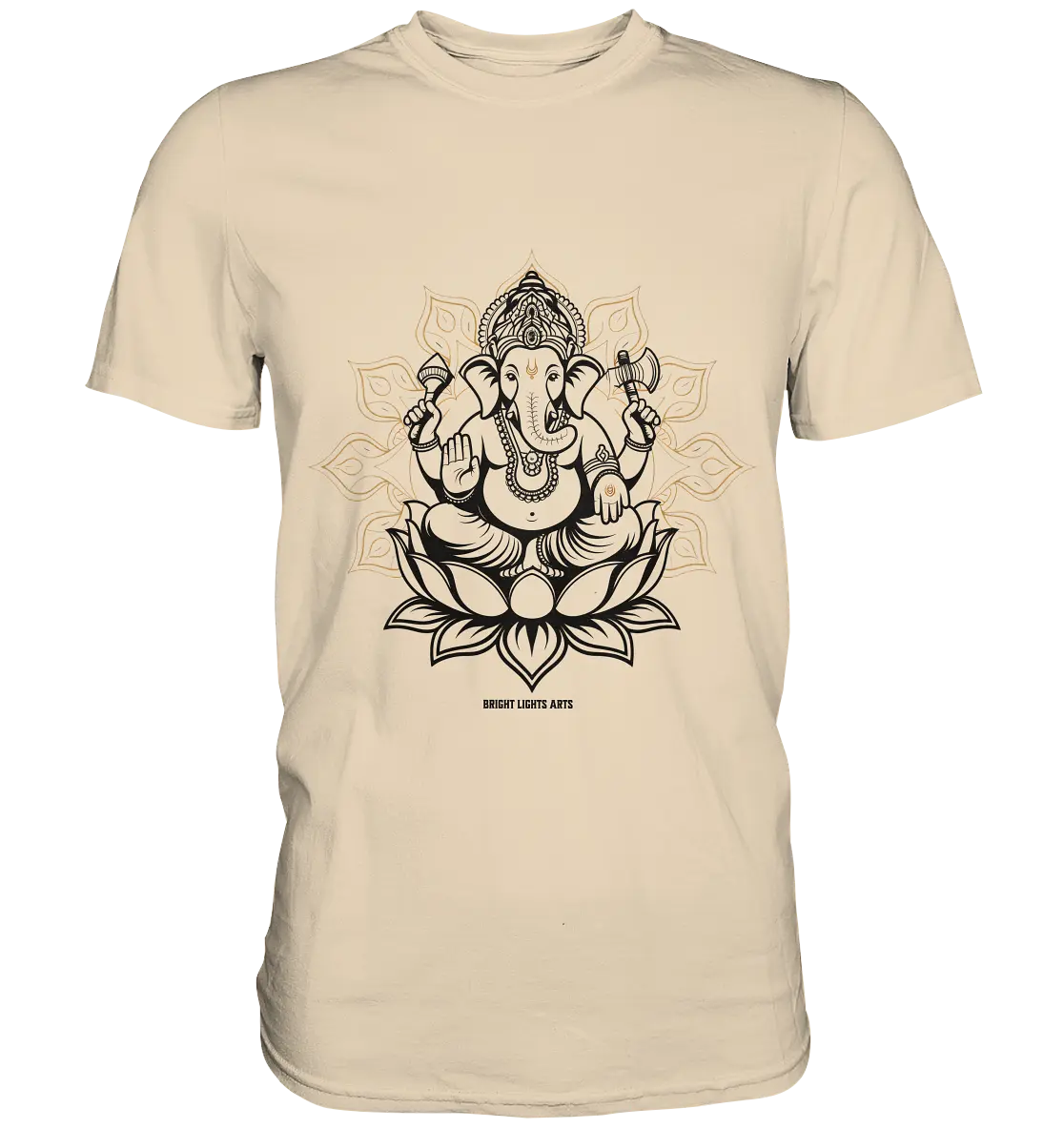 Ganesha im Goldenen Mandala – Spirituelle Harmonie - Premium Shirt Bright Lights Arts