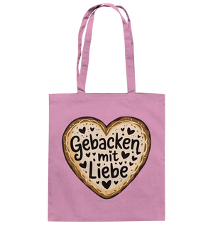 Gebacken mit Liebe – Herzgebäck - Baumwolltasche Bright Lights Arts