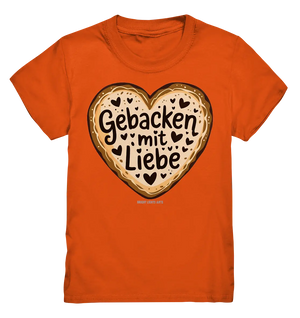 Gebacken mit Liebe – Herzgebäck - Kids Premium Shirt Bright Lights Arts