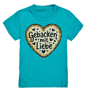 Gebacken mit Liebe – Herzgebäck - Kids Premium Shirt Bright Lights Arts