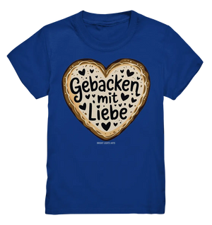 Gebacken mit Liebe – Herzgebäck - Kids Premium Shirt Bright Lights Arts