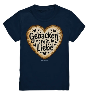 Gebacken mit Liebe – Herzgebäck - Kids Premium Shirt Bright Lights Arts