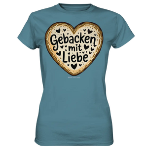 Gebacken mit Liebe – Herzgebäck - Ladies Premium Shirt Bright Lights Arts