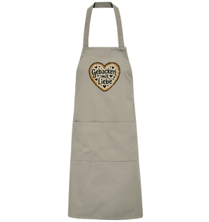 Gebacken mit Liebe – Herzgebäck - Organic Grillschürze Bright Lights Arts