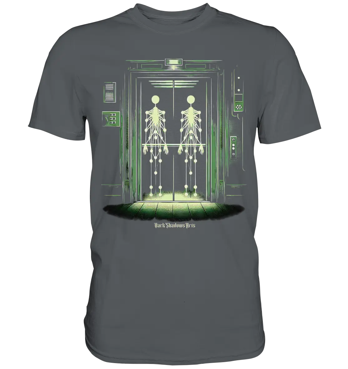 Geisterjagd im alten Aufzug Kinect Spuk - Premium Shirt Bright Lights Arts