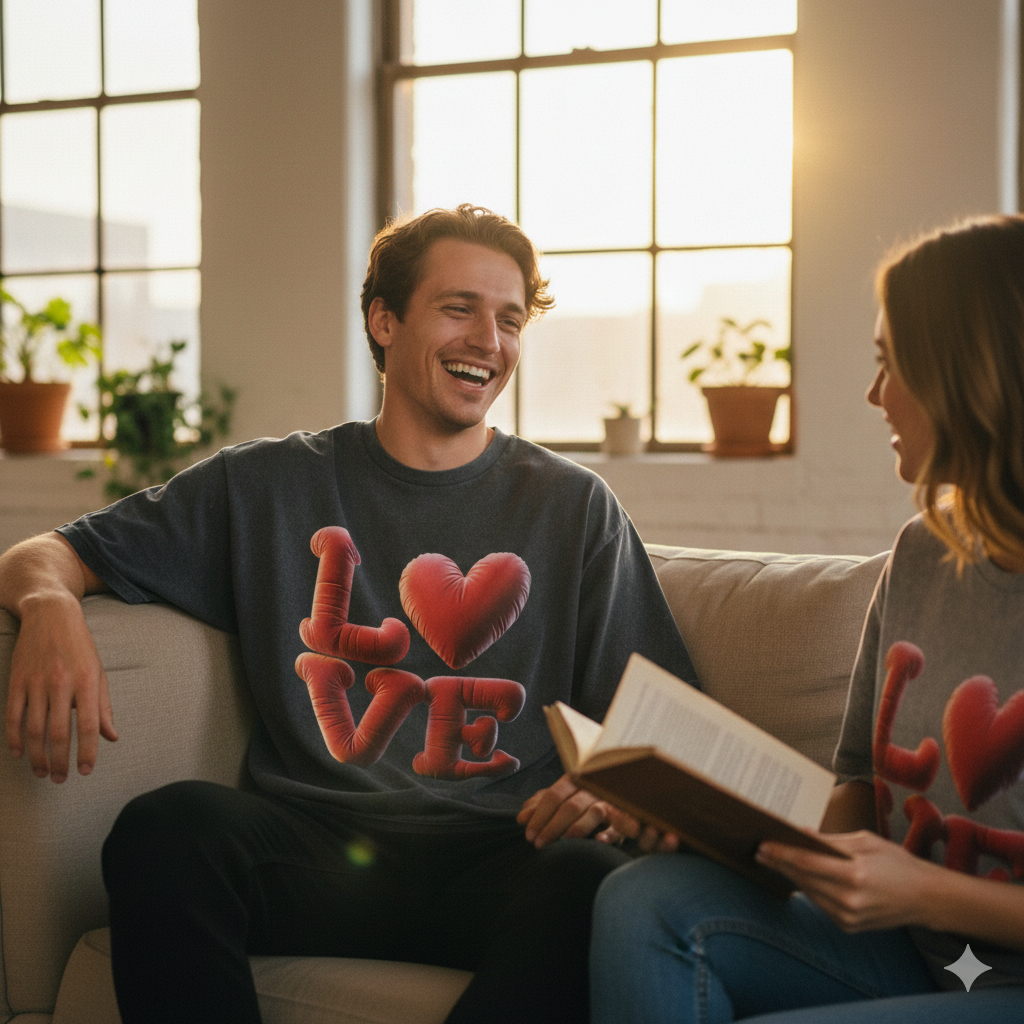 Soft Love 3D-Ballon – Oversized Shirt aus Bio-Baumwolle