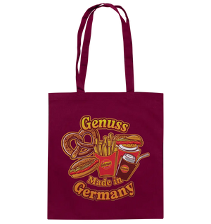 Genuss Made in Germany – Imbissliebe im Cartoon-Stil - Baumwolltasche Bright Lights Arts