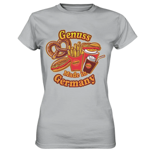 Genuss Made in Germany – Imbissliebe im Cartoon-Stil - Ladies Premium Shirt Bright Lights Arts