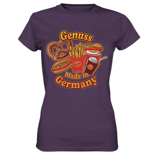 Genuss Made in Germany – Imbissliebe im Cartoon-Stil - Ladies Premium Shirt Bright Lights Arts