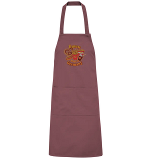 Genuss Made in Germany – Imbissliebe im Cartoon-Stil - Organic Grillschürze Bright Lights Arts