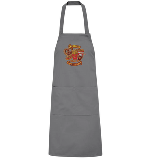 Genuss Made in Germany – Imbissliebe im Cartoon-Stil - Organic Grillschürze Bright Lights Arts