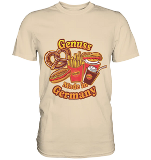 Genuss Made in Germany – Imbissliebe im Cartoon-Stil - Premium Shirt Bright Lights Arts