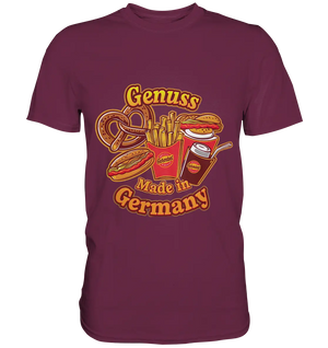 Genuss Made in Germany – Imbissliebe im Cartoon-Stil - Premium Shirt Bright Lights Arts