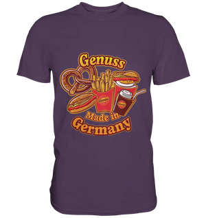 Genuss Made in Germany – Imbissliebe im Cartoon-Stil - Premium Shirt Bright Lights Arts
