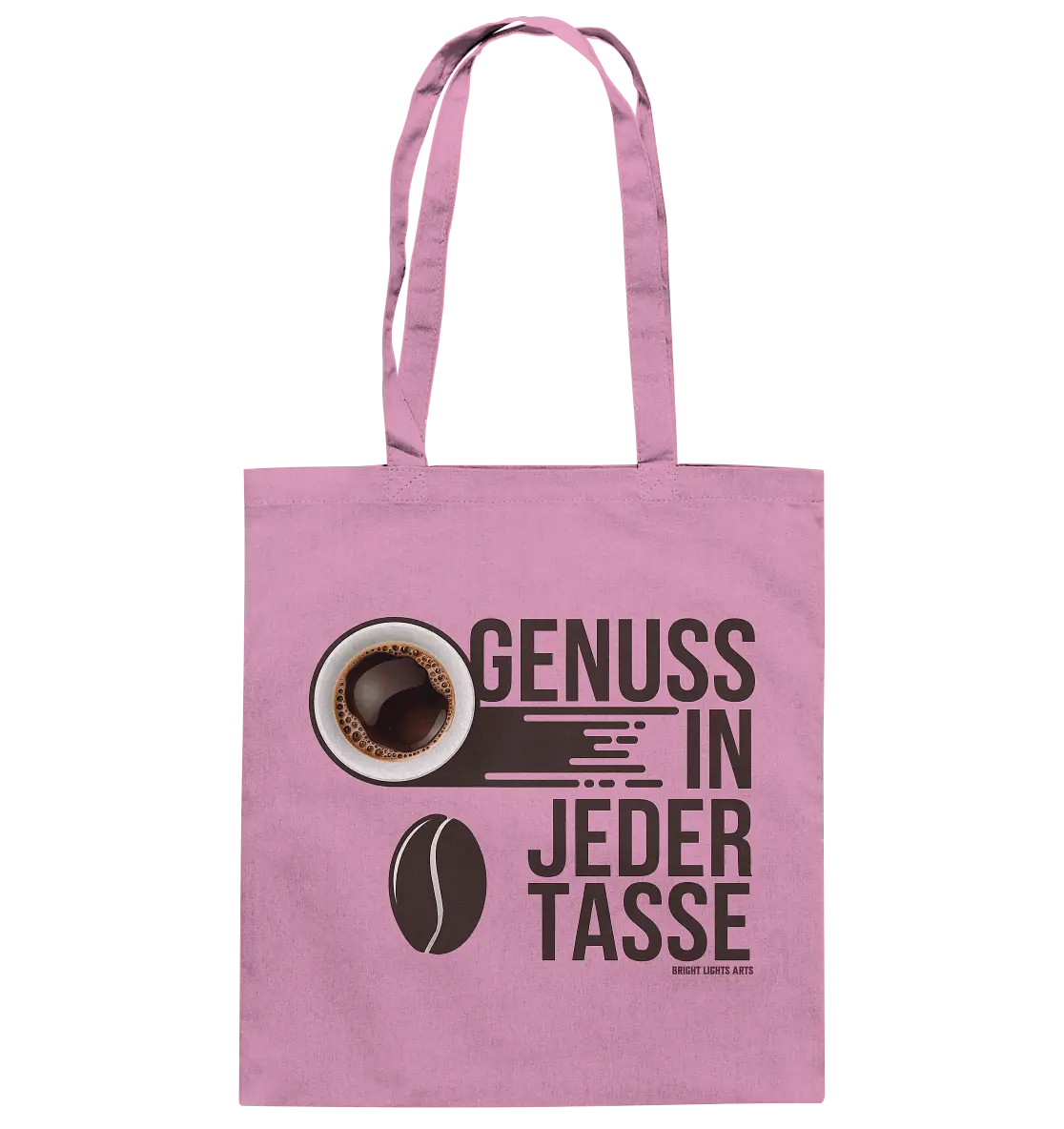 Genuss in jeder Tasse – Minimalistisches Kaffeeglück - Baumwolltasche Bright Lights Arts