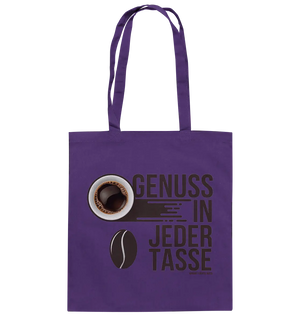 Genuss in jeder Tasse – Minimalistisches Kaffeeglück - Baumwolltasche Bright Lights Arts
