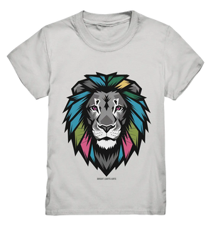 Geometrischer Löwenkopf in lebendigen Farben Kunstvolles Design - Kids Premium Shirt Bright Lights Arts