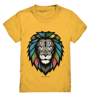 Geometrischer Löwenkopf in lebendigen Farben Kunstvolles Design - Kids Premium Shirt Bright Lights Arts