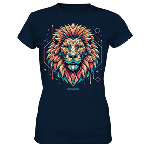 Geometrischer Löwenkopf in lebendigen Farben - Ladies Premium Shirt Bright Lights Arts
