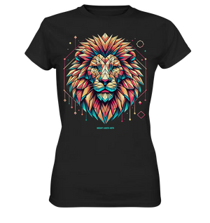 Geometrischer Löwenkopf in lebendigen Farben - Ladies Premium Shirt Bright Lights Arts