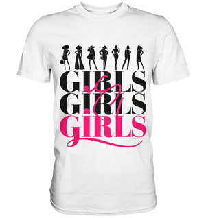 Girls - Silhouetten Design mit modernem Schriftzug - Premium Shirt Bright Lights Arts
