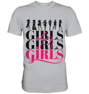 Girls - Silhouetten Design mit modernem Schriftzug - Premium Shirt Bright Lights Arts
