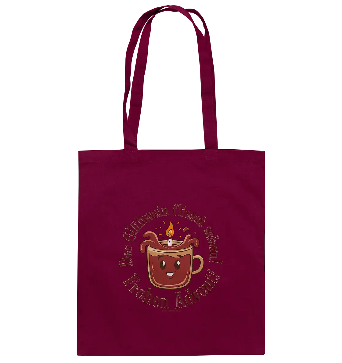 Glühwein & Advent – Ein humorvolles Festtags-Design - Baumwolltasche Bright Lights Arts