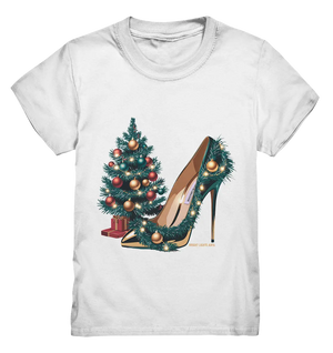 Goldener High Heel mit Weihnachtsbaum-Dekoration - Kids Premium Shirt Bright Lights Arts