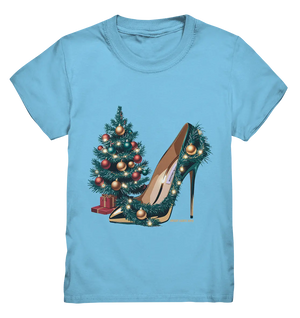 Goldener High Heel mit Weihnachtsbaum-Dekoration - Kids Premium Shirt Bright Lights Arts