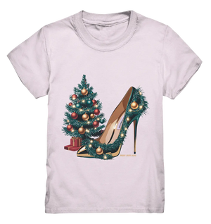 Goldener High Heel mit Weihnachtsbaum-Dekoration - Kids Premium Shirt Bright Lights Arts