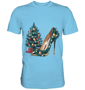 Goldener High Heel mit Weihnachtsbaum-Dekoration - Premium Shirt Bright Lights Arts