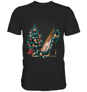 Goldener High Heel mit Weihnachtsbaum-Dekoration - Premium Shirt Bright Lights Arts