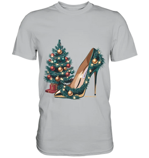 Goldener High Heel mit Weihnachtsbaum-Dekoration - Premium Shirt Bright Lights Arts