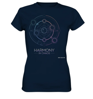 HARMONY IN CHAOS – Geometrisches und abstraktes Design mit einem Hauch von Kosmos - Ladies Premium Shirt Bright Lights Arts