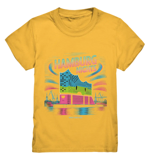 Hamburg Nights Neon City Vibes - Kids Premium Shirt Bright Lights Arts
