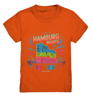 Hamburg Nights Neon City Vibes - Kids Premium Shirt Bright Lights Arts
