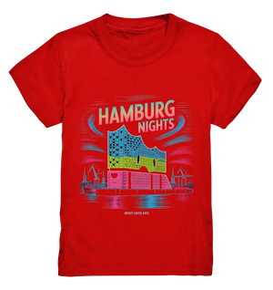 Hamburg Nights Neon City Vibes - Kids Premium Shirt Bright Lights Arts