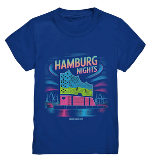 Hamburg Nights Neon City Vibes - Kids Premium Shirt Bright Lights Arts