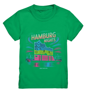 Hamburg Nights Neon City Vibes - Kids Premium Shirt Bright Lights Arts