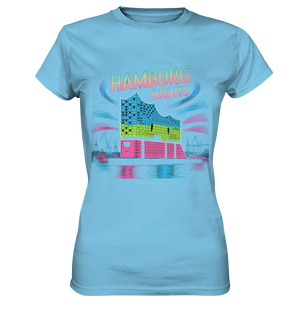 Hamburg Nights Neon City Vibes - Ladies Premium Shirt Bright Lights Arts