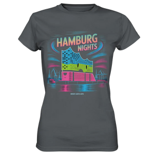 Hamburg Nights Neon City Vibes - Ladies Premium Shirt Bright Lights Arts