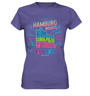 Hamburg Nights Neon City Vibes - Ladies Premium Shirt Bright Lights Arts